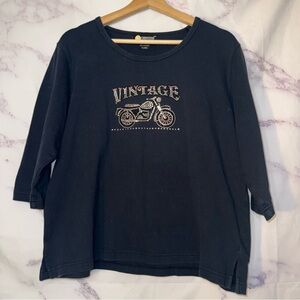 Christine Alexander Vintage Motorcycle Rhinestone Top